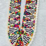 DARK MULTICOLOUR BEADS WORK NECK PATCH PTC-98