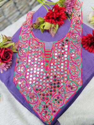 DARK MULTI MIRROR WORK NECK 2 C-09825