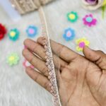 ROSE-GOLDEN MOTI SEQUENCE HANDWORK BORDER C-0069547 9MTRS