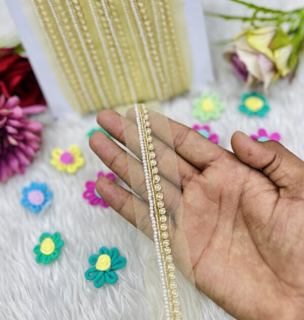 GOLDEN MOTI ZARDOZI WORK BORDER 9MTRS C-0069547