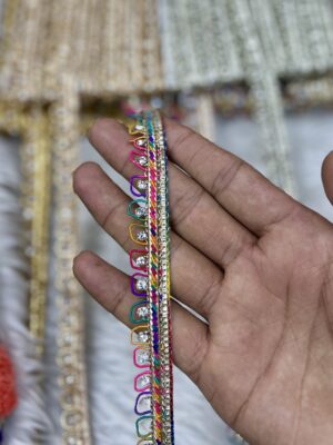 DARK-MULTI STONE WORK BORDER C-97540