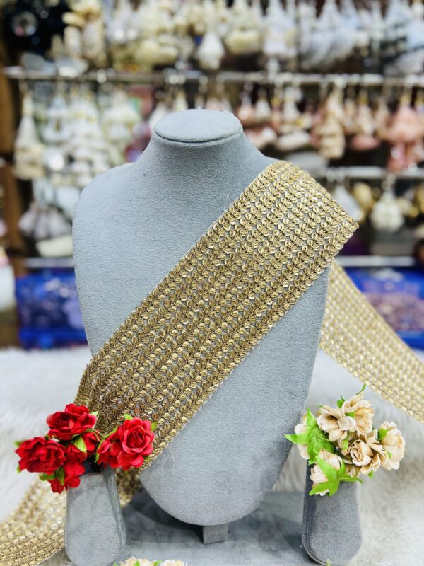 ANTIQUE GOLDEN BROAD 4-INCHS BORDER  C-005830