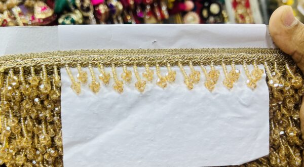 Small Golden Crystal Hanging Border-3Mtrs