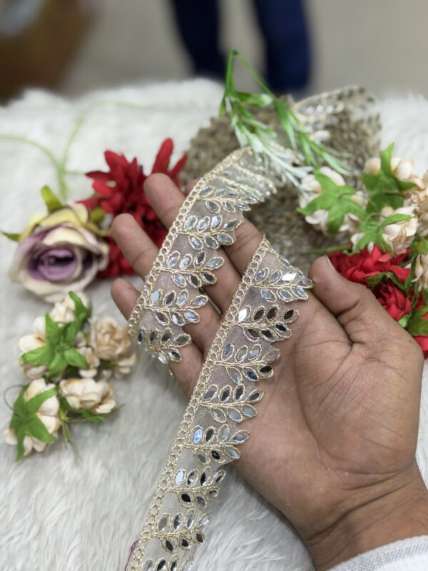 ONE SIDED NET BASED MIRROR WORK BORDER
